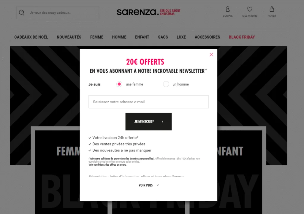 Newsletter sarenza on sale